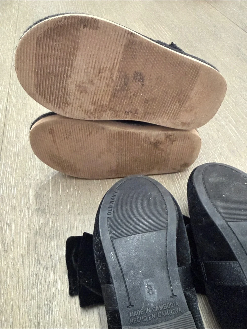 Old Navy Kids Black Velvet Bow Mary Jane Shoes & Black Boots